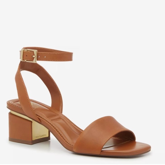 Vince Camuto Acaylee Leather Heel Sandals Size 11 Wide - Picture 1 of 8